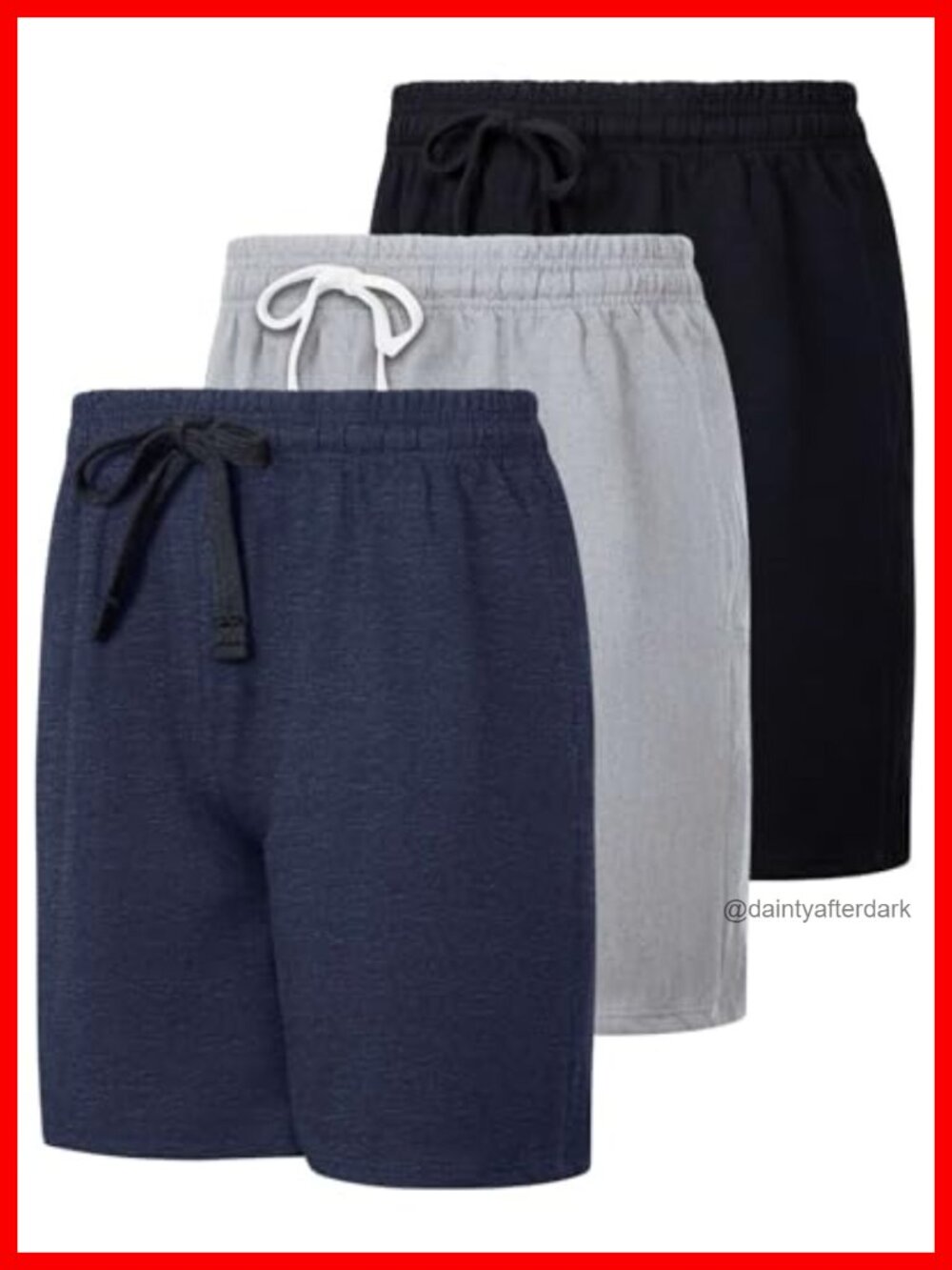 Men's French Terry Sweat Shorts Lounge w/ Pockets 3-Pack